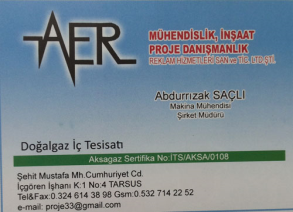 AER Mühendislik, İnşaat Proje Danışmanlık