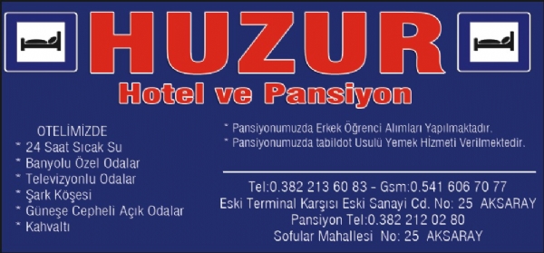 HUZUR HOTEL VE PANSİYON