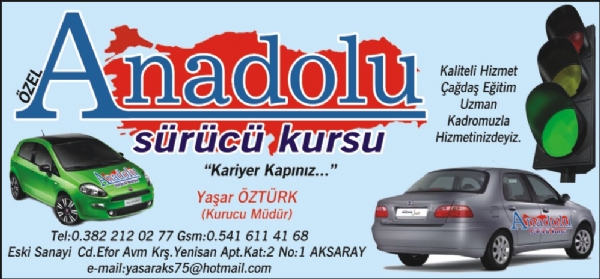 ANADOLU SÜRÜCÜ KURSU