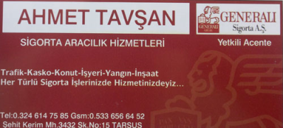 Ahmet TAVŞAN Sigorta Aracılık Hizmetleri