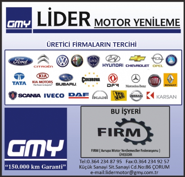 LİDER MOTOR YENİLEME