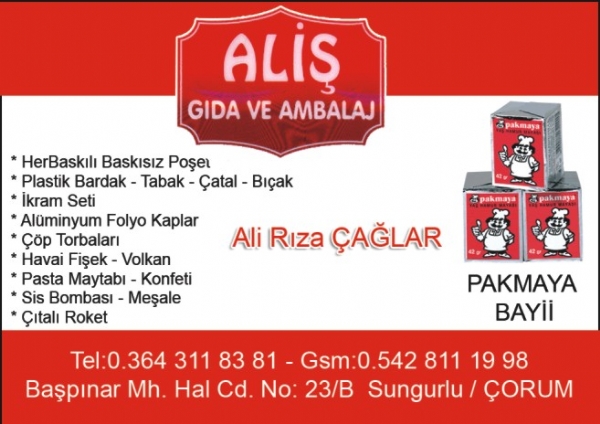 ALİŞ GIDA VE AMBALAJ