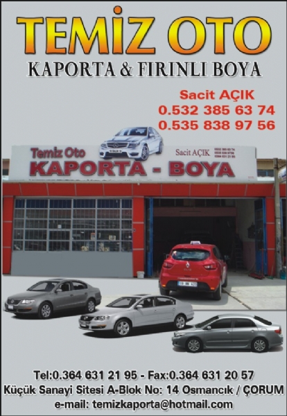 TEMİZ OTO KAPORTA