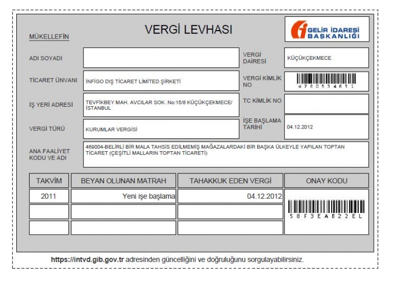 İnfigo Dış. Tic. Ltd. Şti.