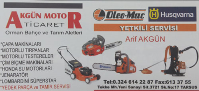 AKGÜN MOTOR Ticaret Orman Bahçe ve Tarım Aletleri
