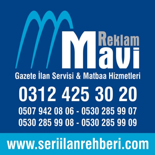 Mavi Reklam Gazete İlan Servisi Ve Matbaa Ürünleri