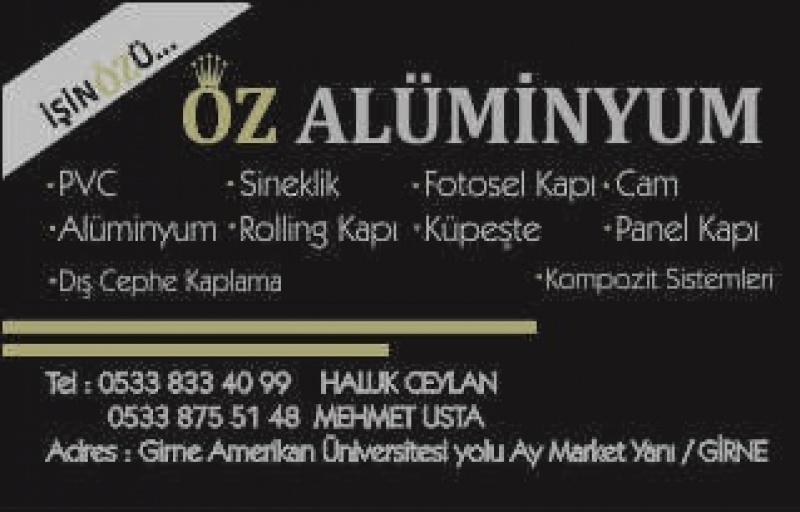 Öz-line Aluminyum & Pvc