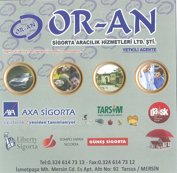 OR AN  Sigorta Aracılık Hizmetleri Ltd. Şti.