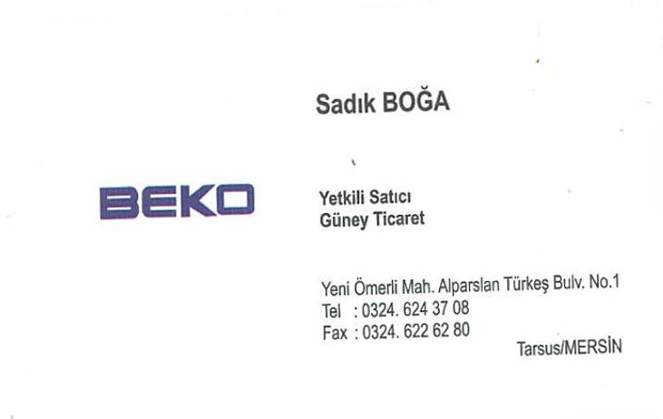 BEKO(tarsus yeni mahalle)