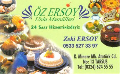 ÖZ ERSOY UNLU MAMÜLLERİ 