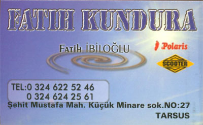 FATİH KUNDURA(TARSUS)