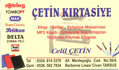 ÇETİN KIRTASİYE(tarsus)
