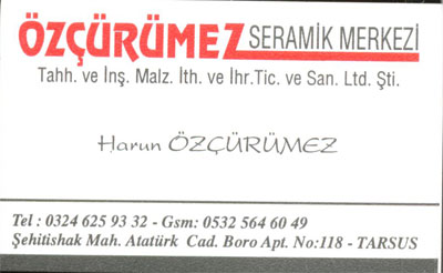 ÖZÇÜRÜMEZ SERAMİK MERKEZİ