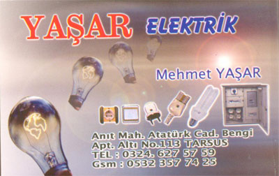 YAŞAR ELEKTRİK  ( TARSUS )