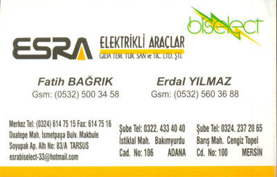 ESRA ELEKTRİKLİ ARAÇALAR