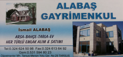 Alabaş Gayrimenkul Arsa-Bahçe-Tarla-Ev-Her Türlü Emlak  Alım&Satım 