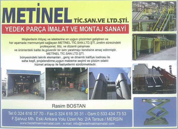 METİNEL Tic. San. ve Ltd. Şti.