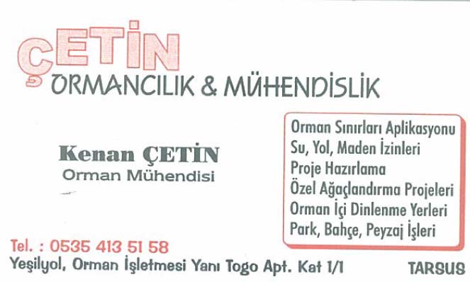 ÇETİN Ormancılık & Mühendislik