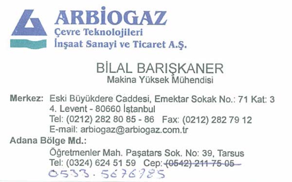 ARBİOGAZ Çevre Teknolojileri İnşaat Sanayi ve Ticaret A.Ş