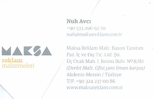 MAKSA REKLAM MALZEMELERİ