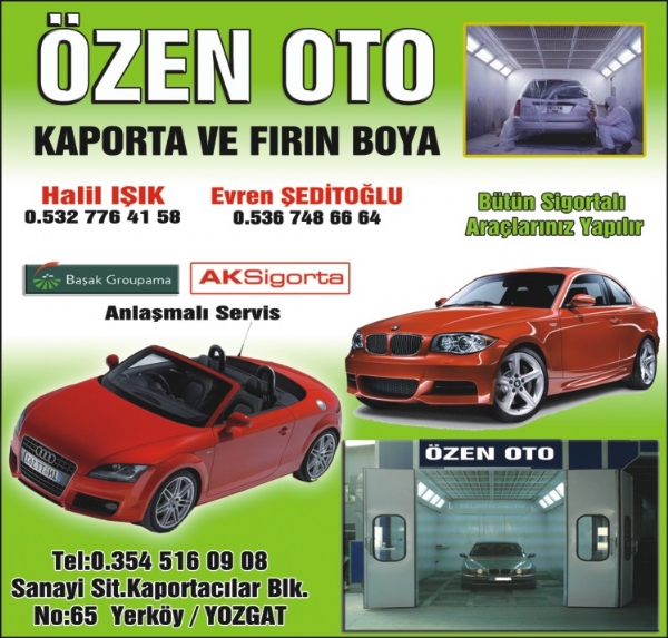 ÖZEN OTO KAPORTA VE FIRIN BOYA